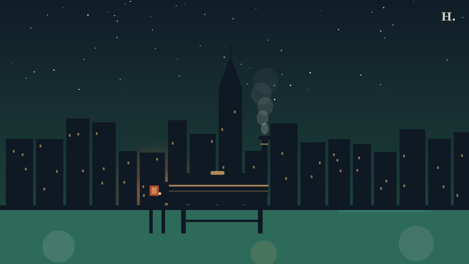 Best barbecue Galleria and Uptown Houston: offset smoker with rising smoke against Houston night skyline