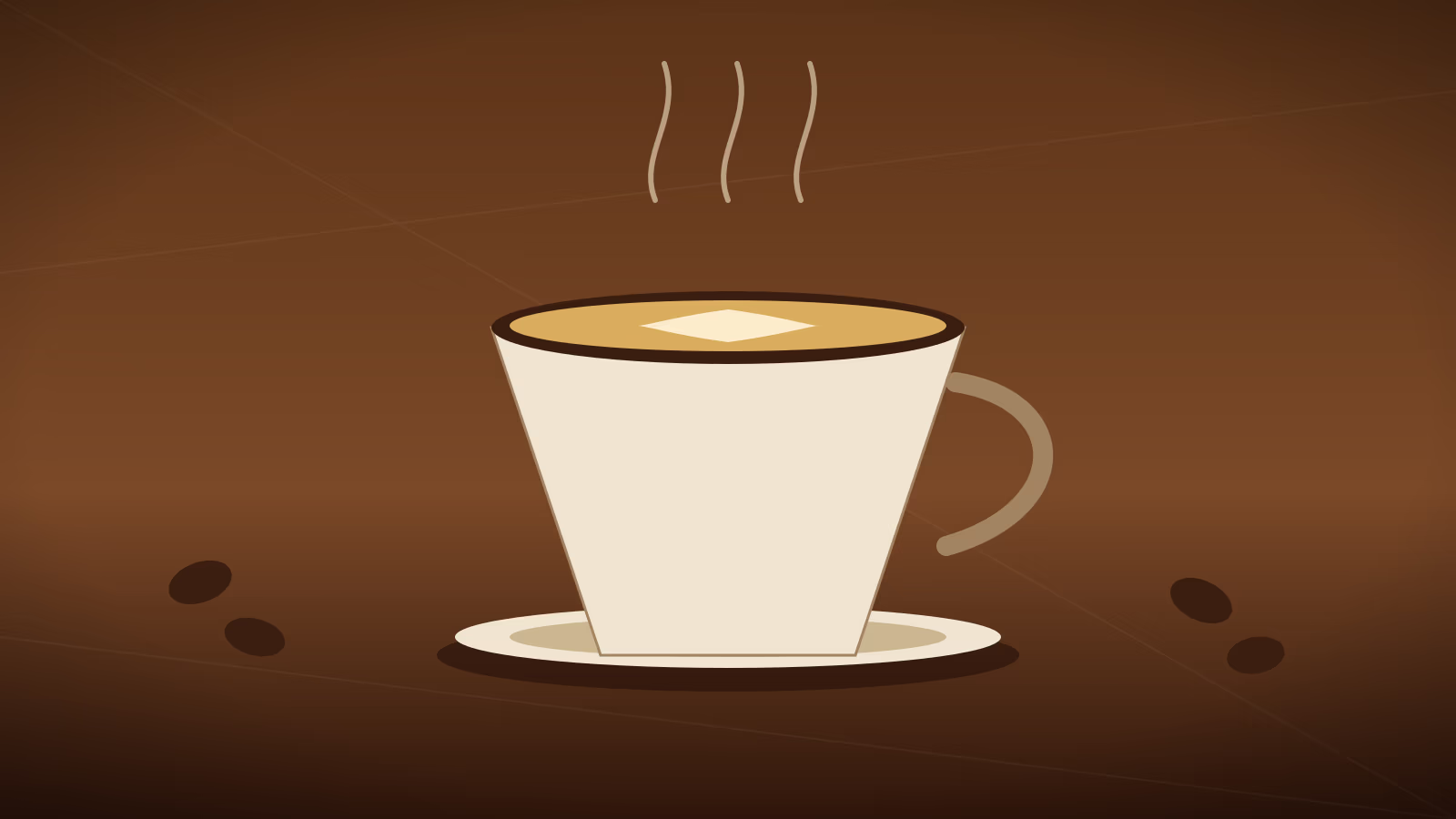 Coffee cup with latte art and roasted beans illustrating best coffee shops in Houston