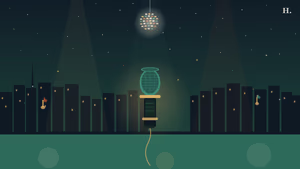 Microphone and disco ball illustration for the best karaoke bars in Houston at night