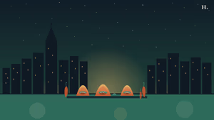 Mexican and tex-mex restaurants chinatown Houston illustration with tacos and chili peppers at night