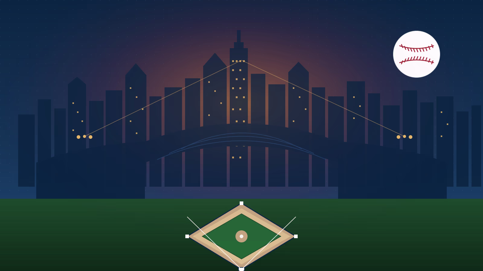 Daikin Park Houston Astros ballpark with downtown Houston skyline at twilight