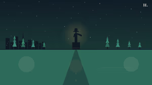 Things to do in Huntsville TX: giant Sam Houston statue silhouette in a night sky with pine trees and the Texas Piney Woods
