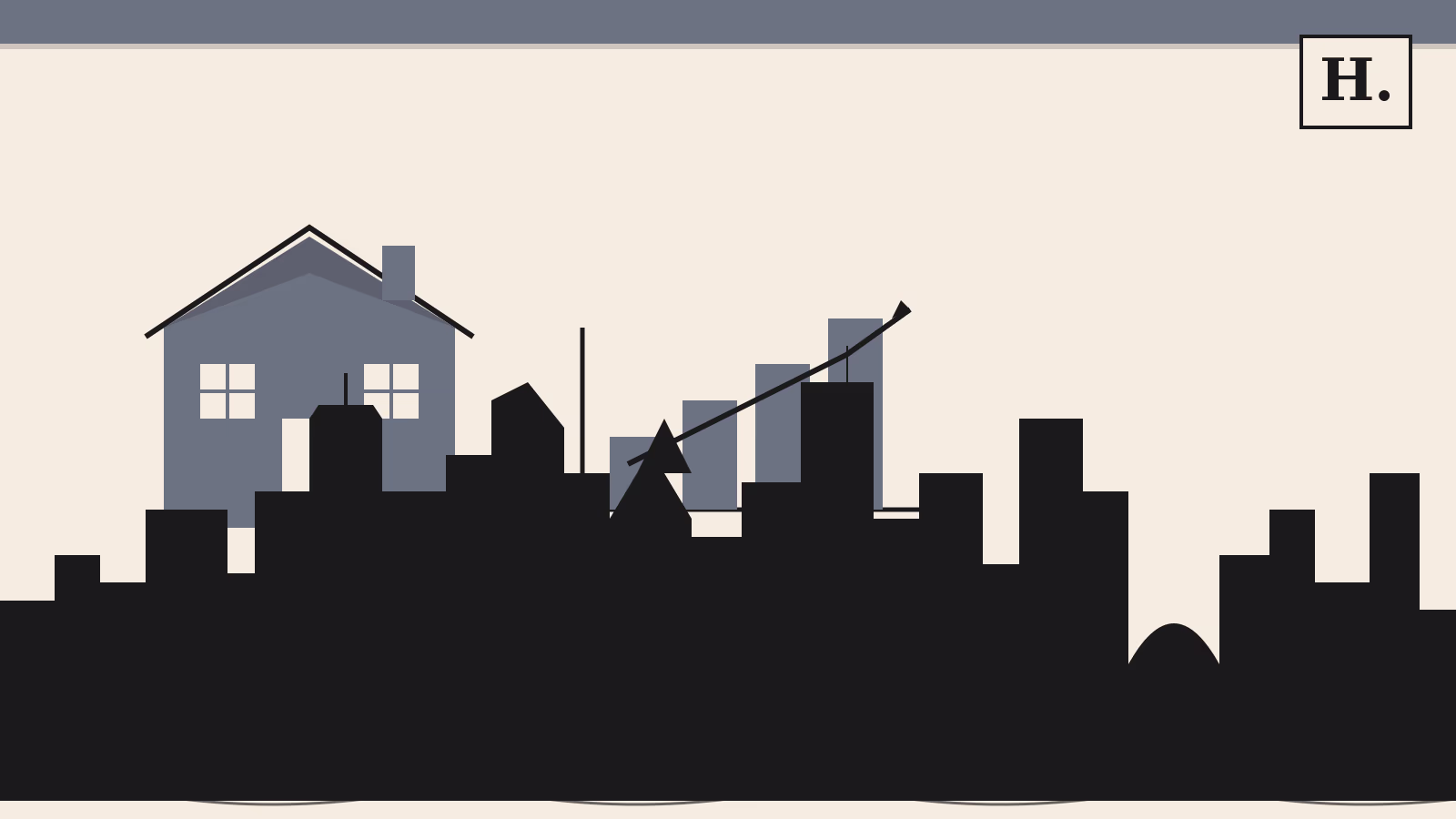 Illustration of home and rising chart for League City TX real estate market guide