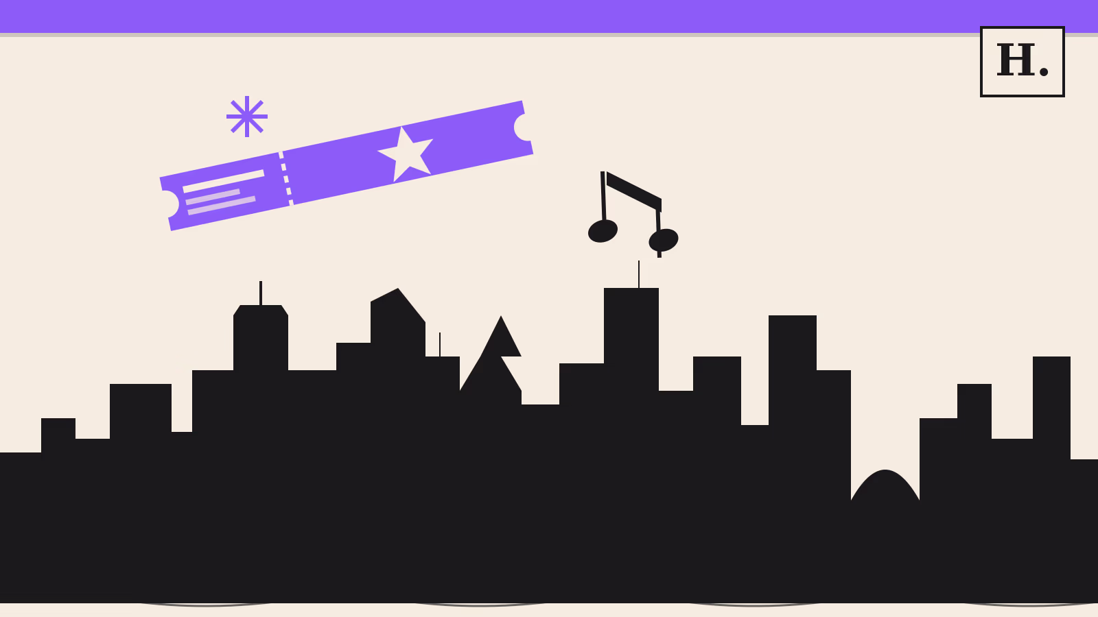 Illustration of admit-one ticket and star for things to do in League City TX guide