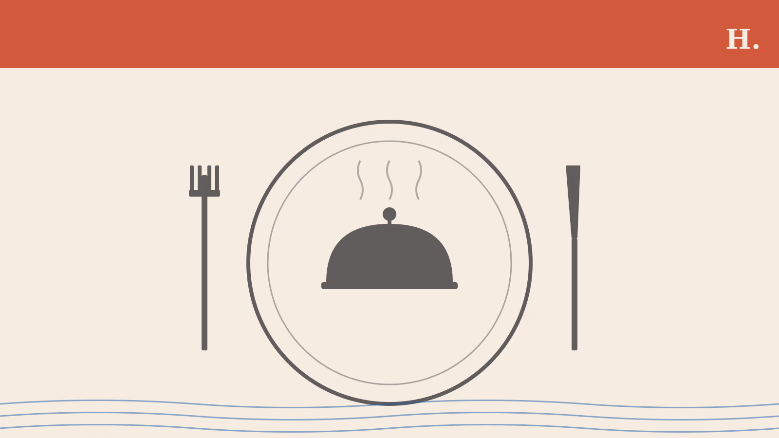 Illustration of Missouri City TX restaurants and dining with plate fork knife and cloche