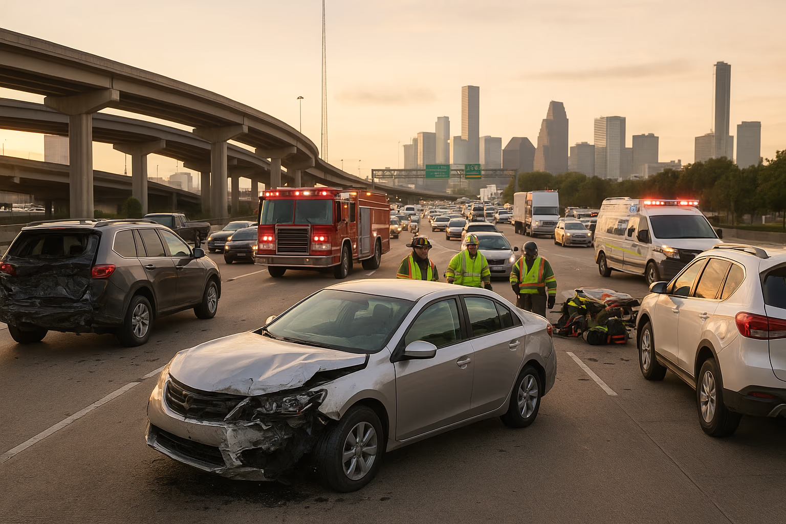 Injuries Reported After Crash Near I-45 N in Houston