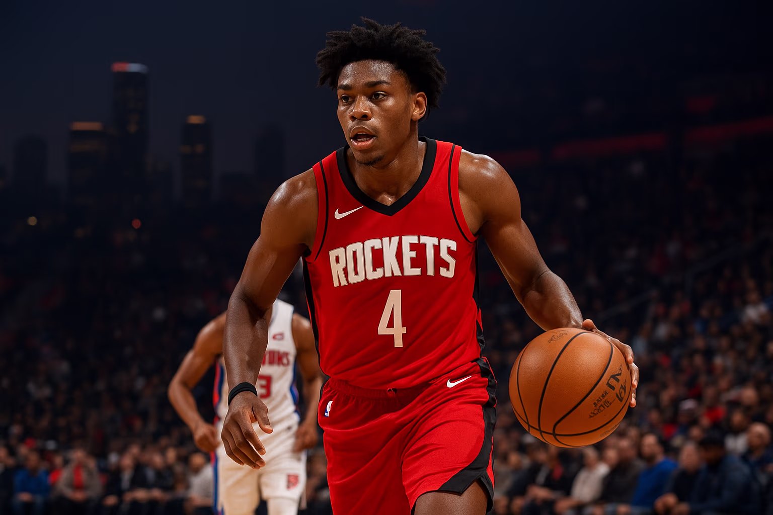 Amen Thompson Shines as Rockets Roll Past Pistons