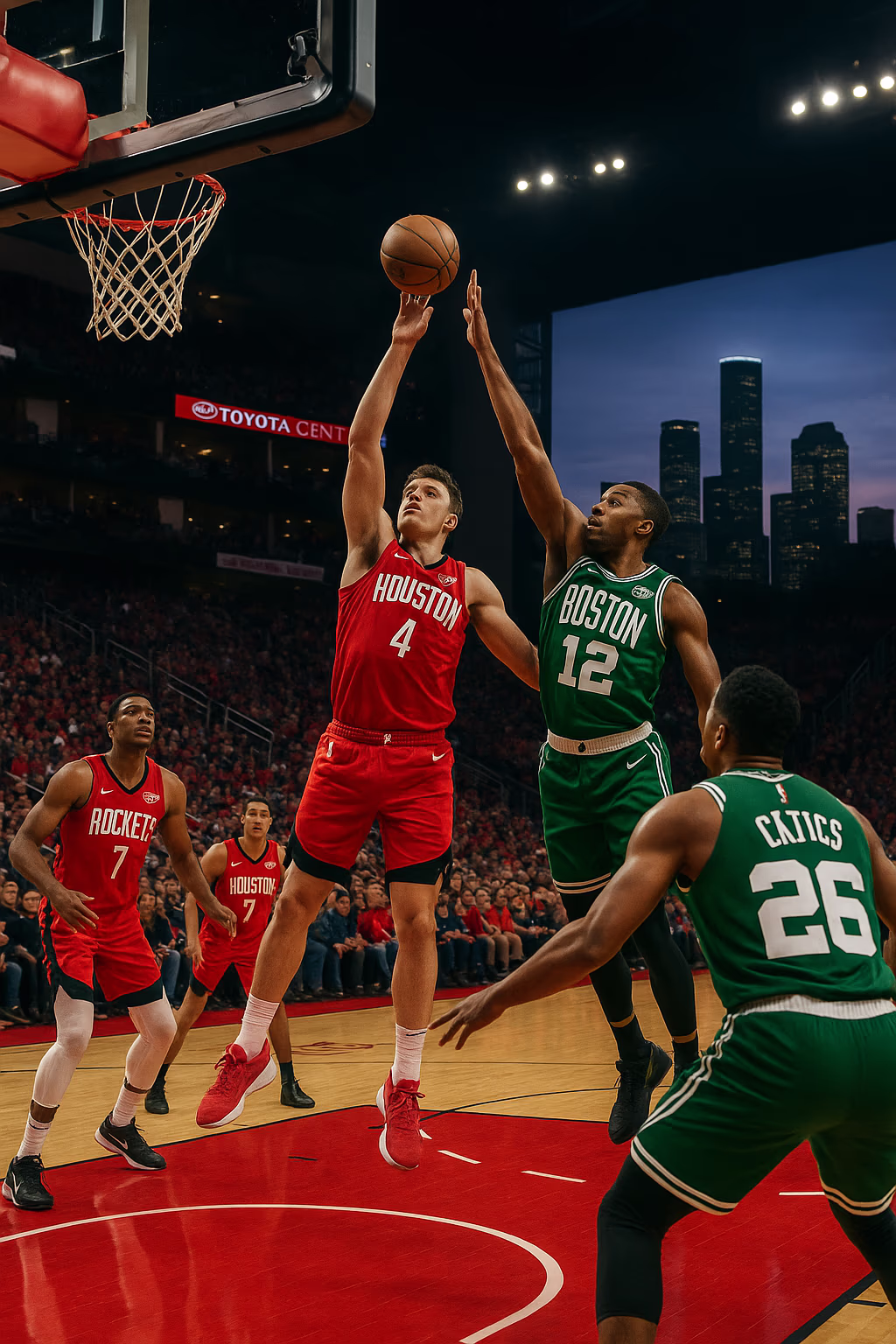 Houston Rockets Battle Celtics in High-Energy Matchup at Toyota Center