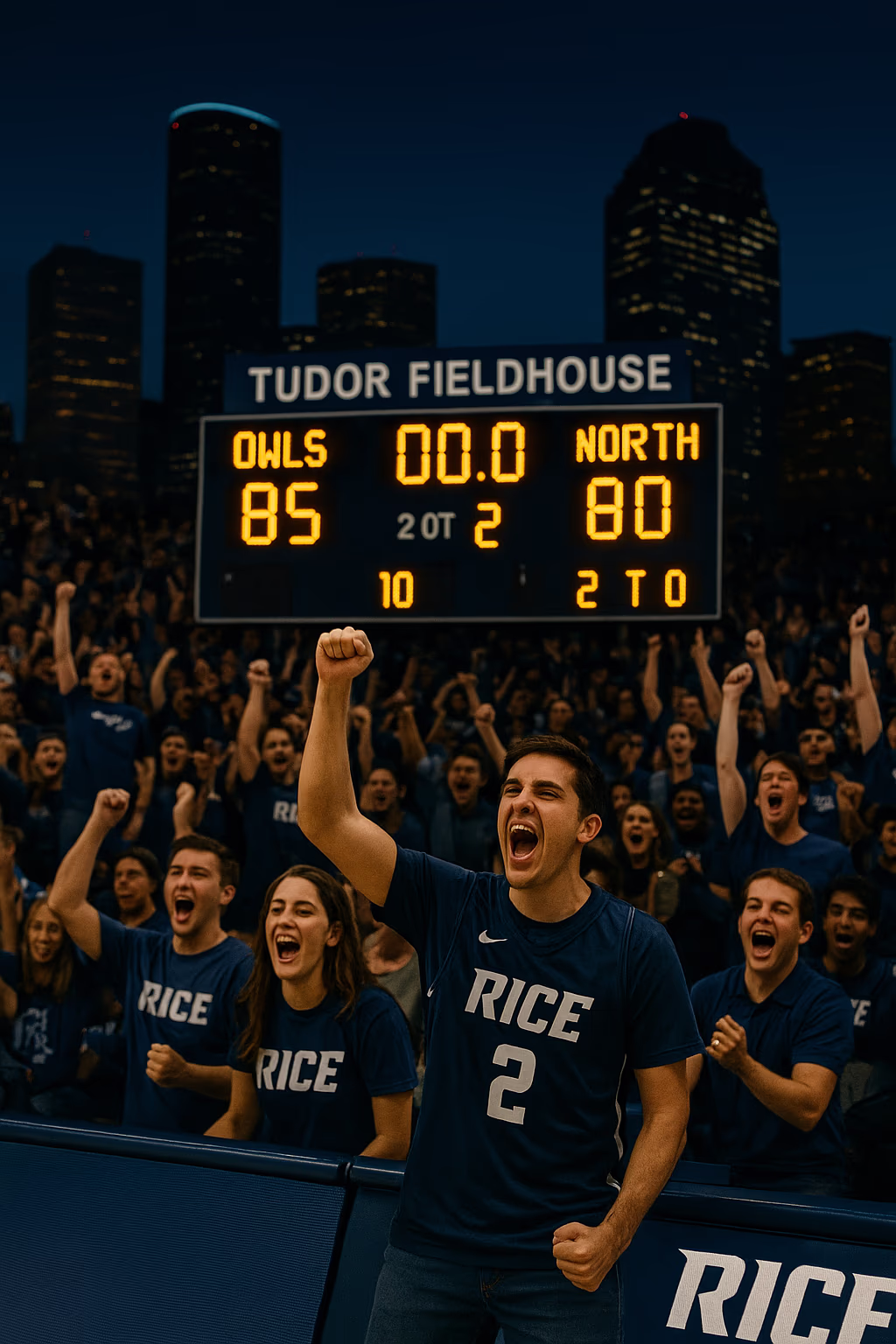 Rice Edges North Texas in Double Overtime Thriller in Houston