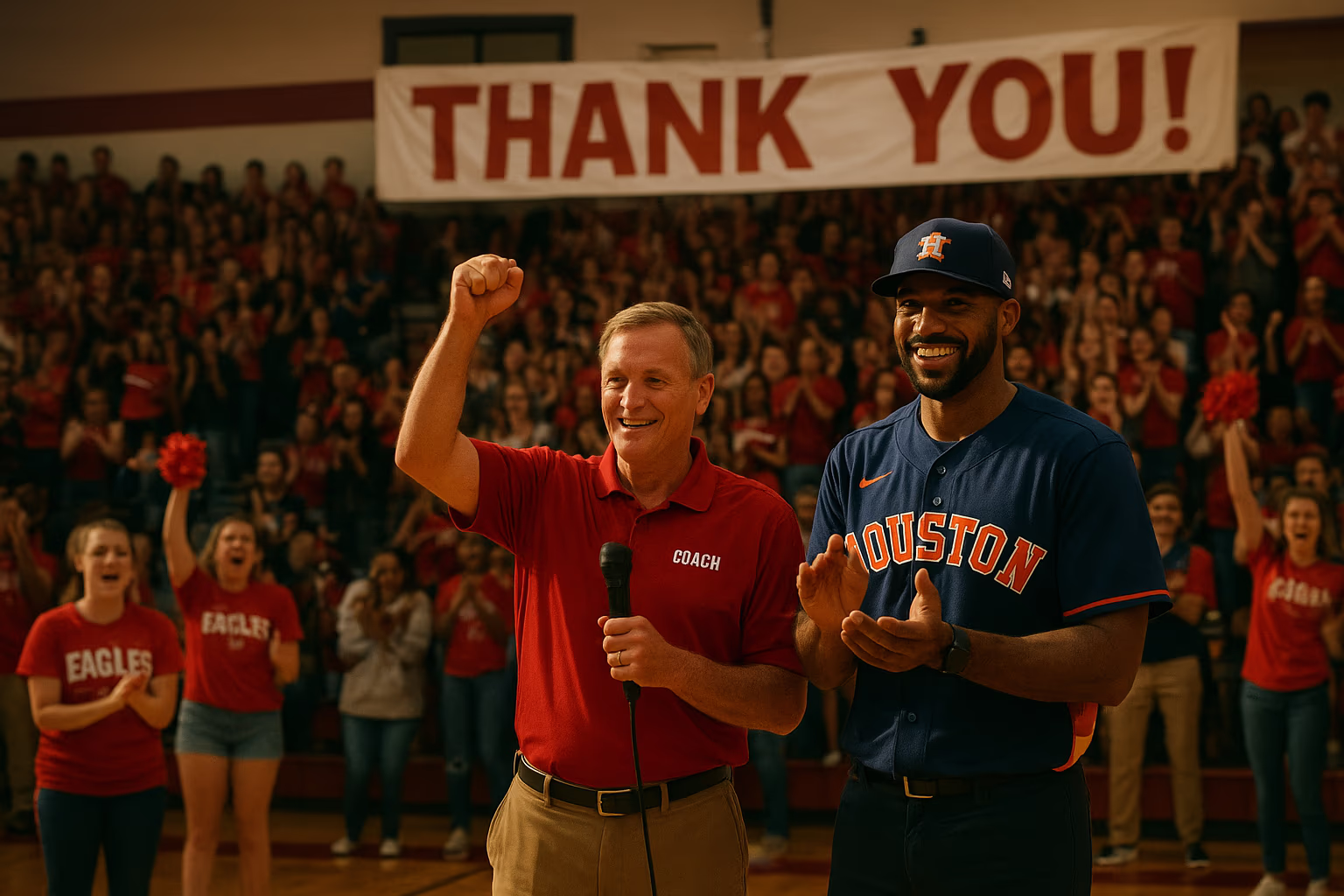 Houston’s Atascocita High Celebrates Retiring Coach and Astros Star at Electric Spring Rally