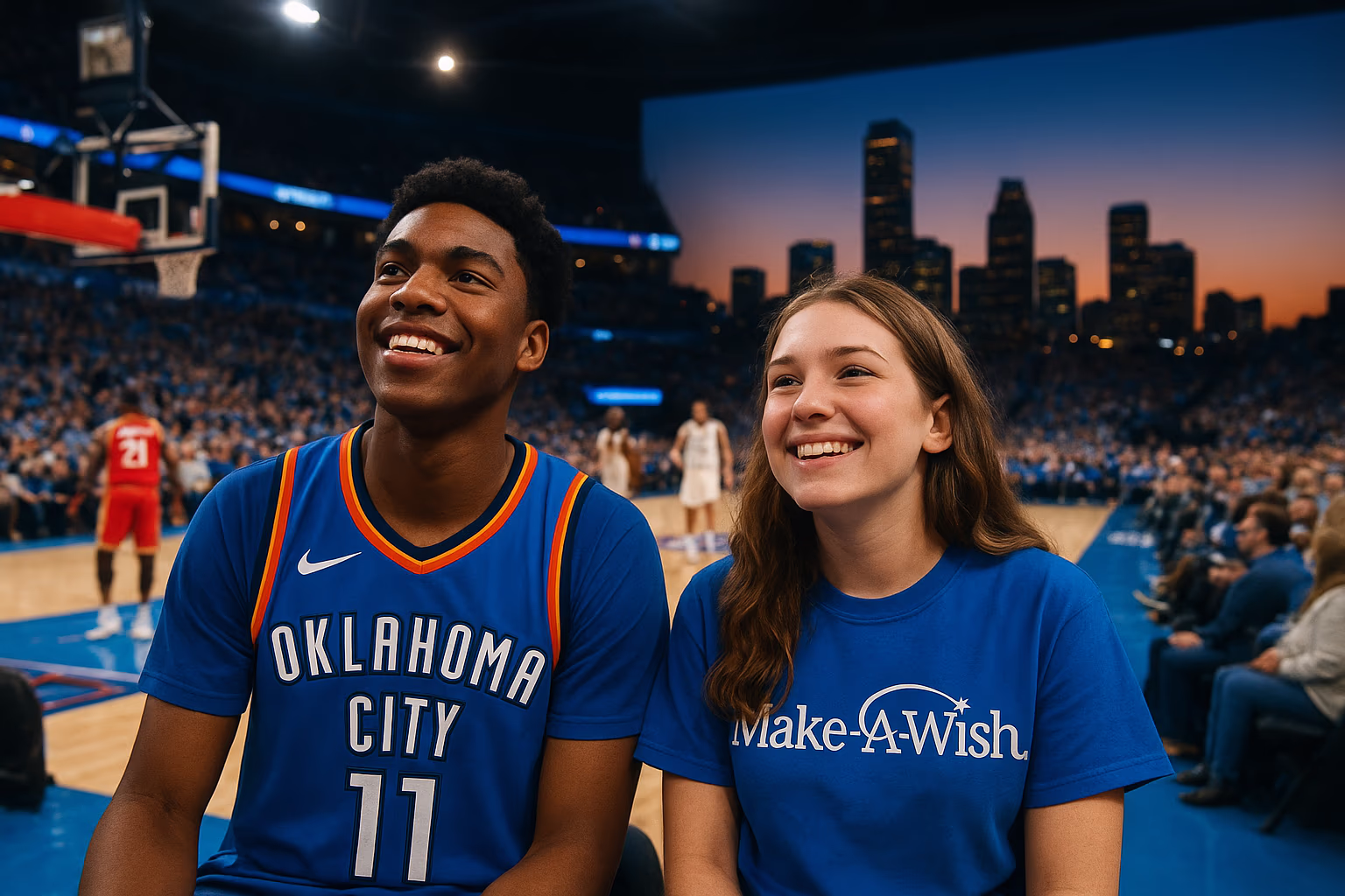 Make-A-Wish Teens Experience Thunder Magic in OKC as NBA Community Inspires Houston Fans