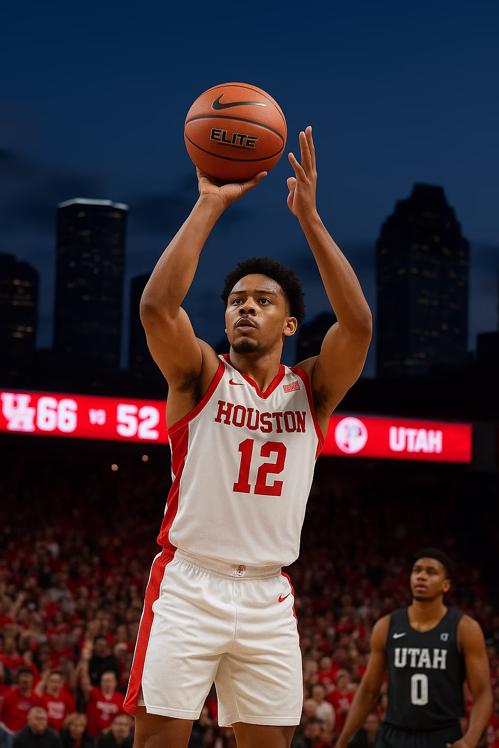 Houston’s LJ Sharp Breaks School Record as Cougars Roll Past Utah