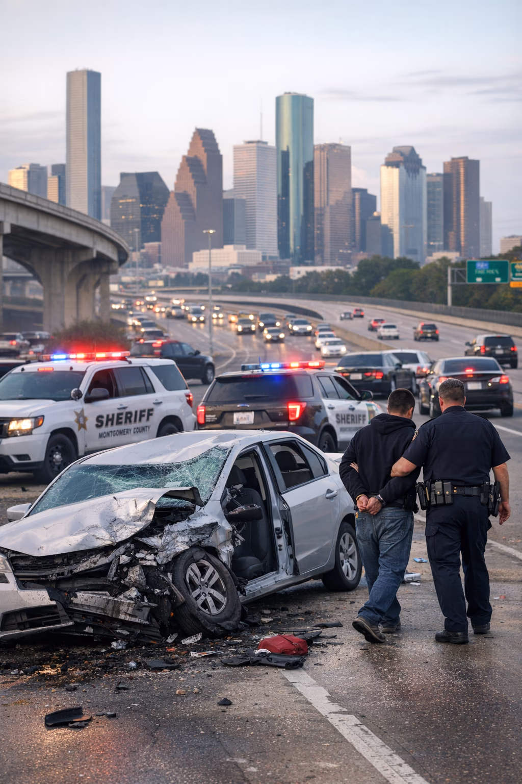 Houston chase ends in crash after alleged Target theft suspect flees deputies, MCSO says