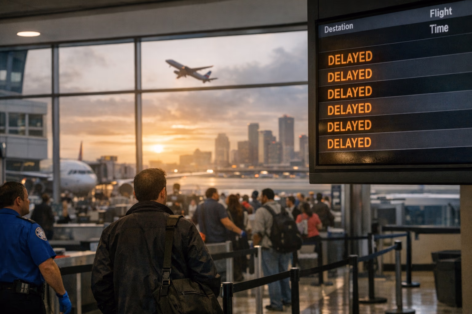 Houston Airport Shutdown Effects Highlight Air Travel Strain
