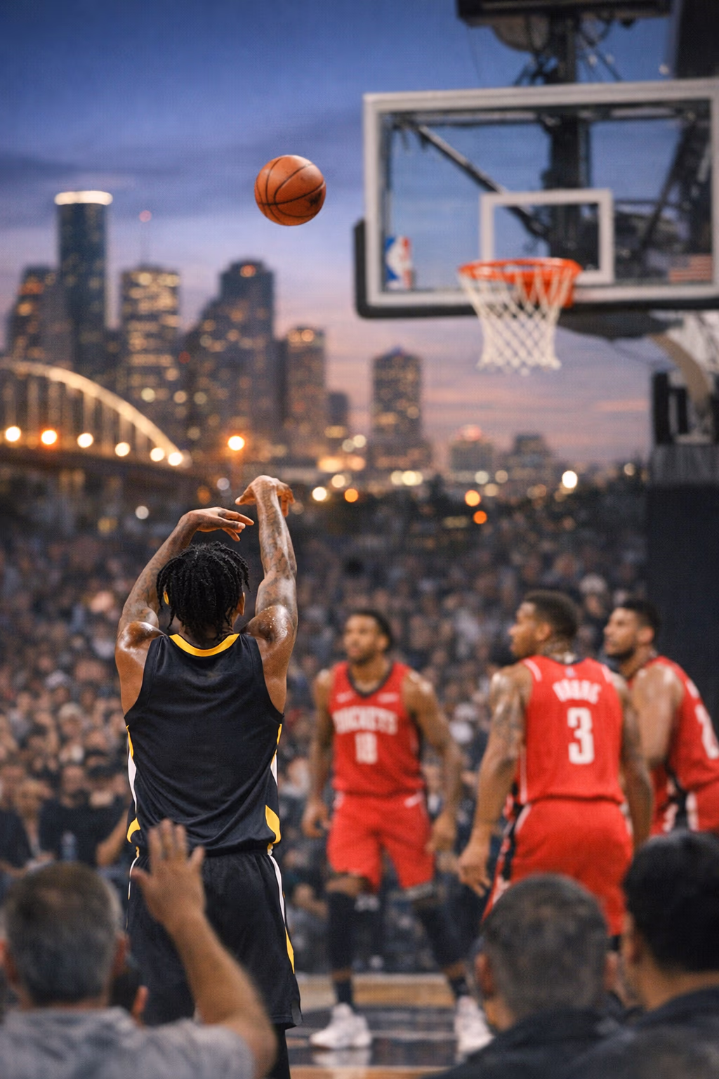 Bones Hyland Catches Fire From 3 as Rockets Fall in Houston