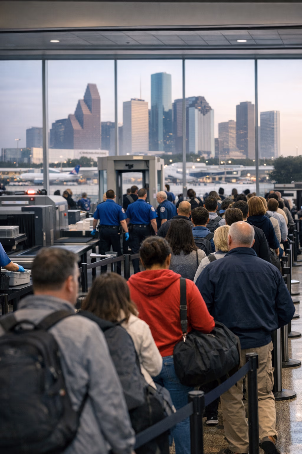 Houston Travelers Face Long Security Waits at Bush Airport During Shutdown