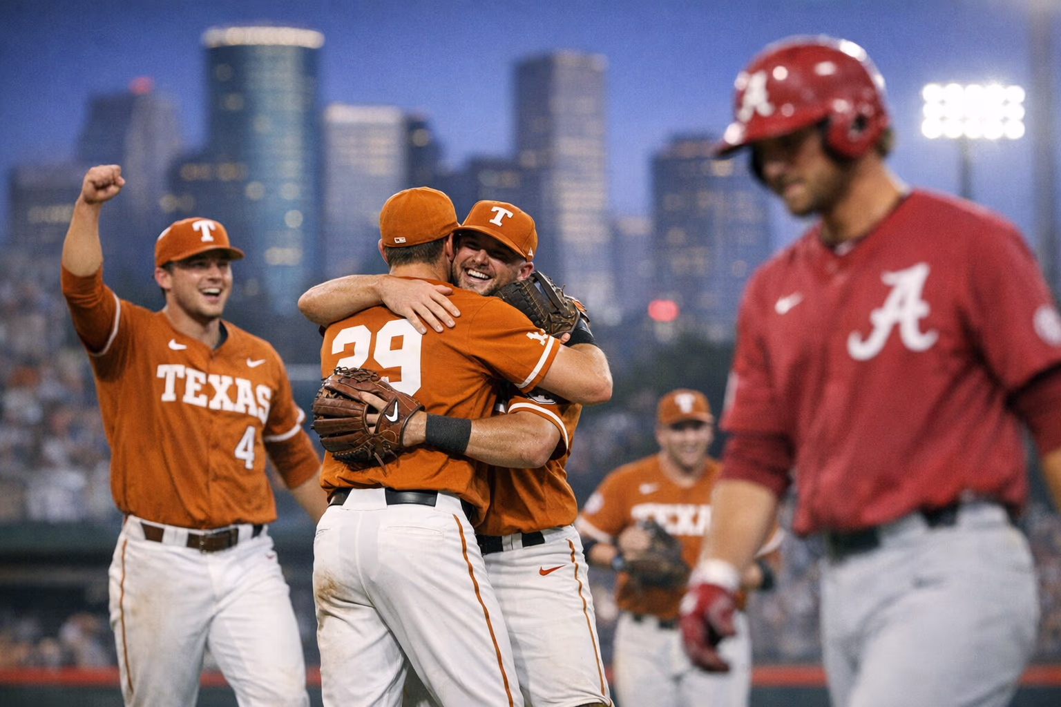No. 4 Texas Baseball Tops No. 11 Alabama 3-1 in Houston-Area Showdown