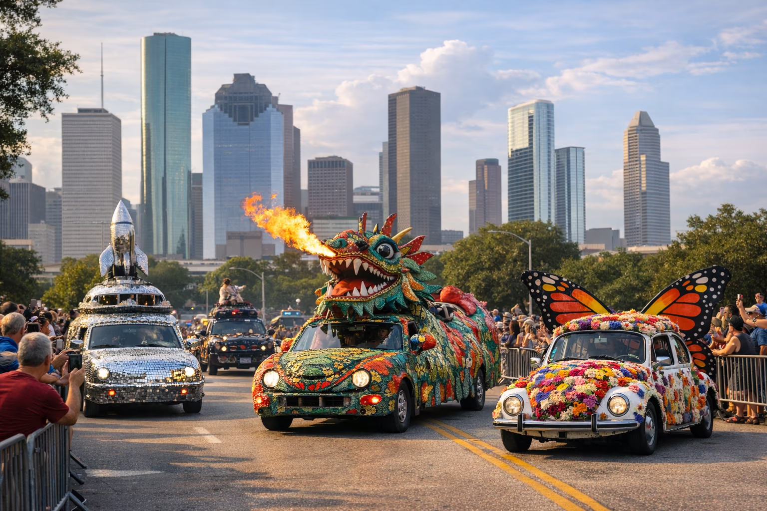 Houston Art Car Parade Turns Everyday Vehicles Into Rolling Works of Art