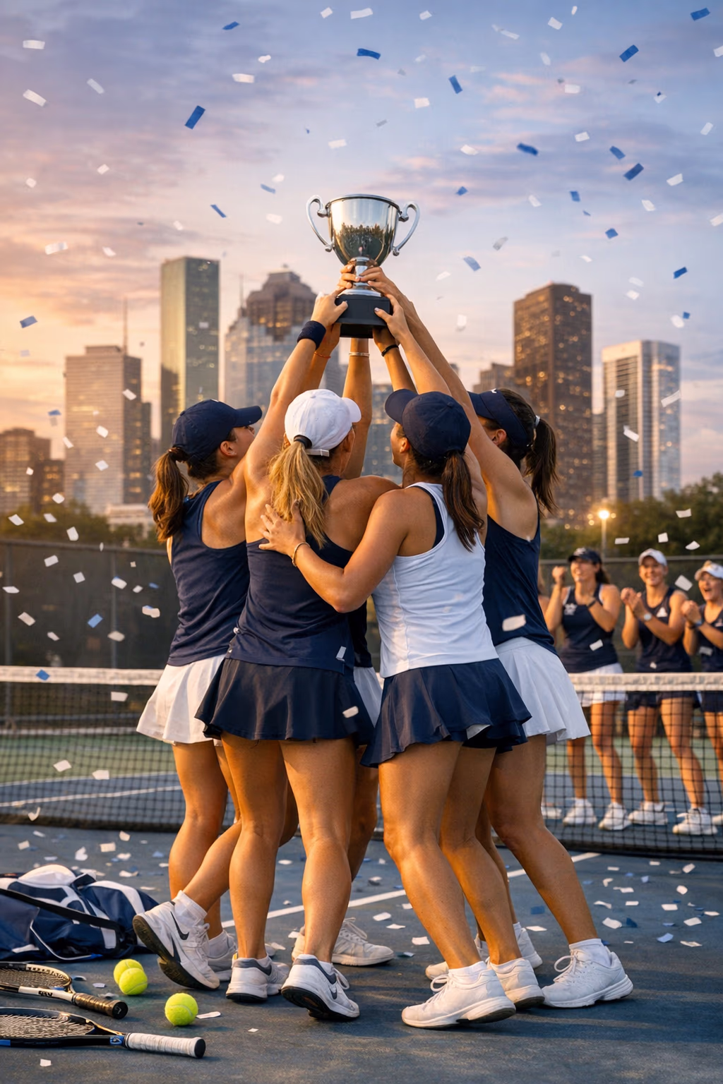 Houston Celebrates Rice Women’s Tennis After First American Conference Title