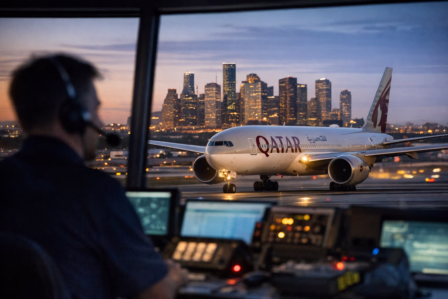 Houston Air Traffic Control Exchange With Qatar Airways Pilot Draws Attention