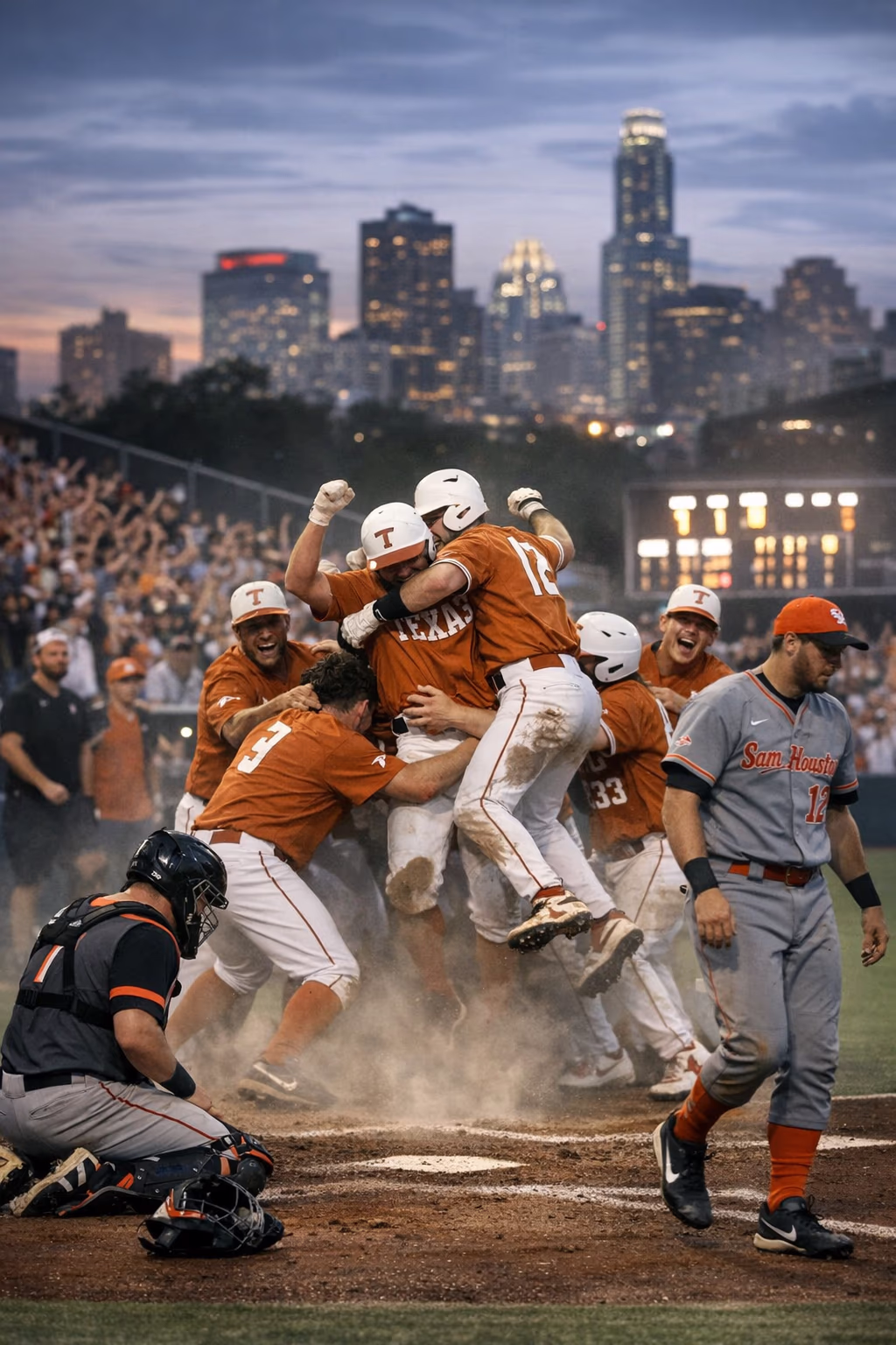 Texas Baseball Survives Wild 15-14 Walk-Off Thriller Near Houston