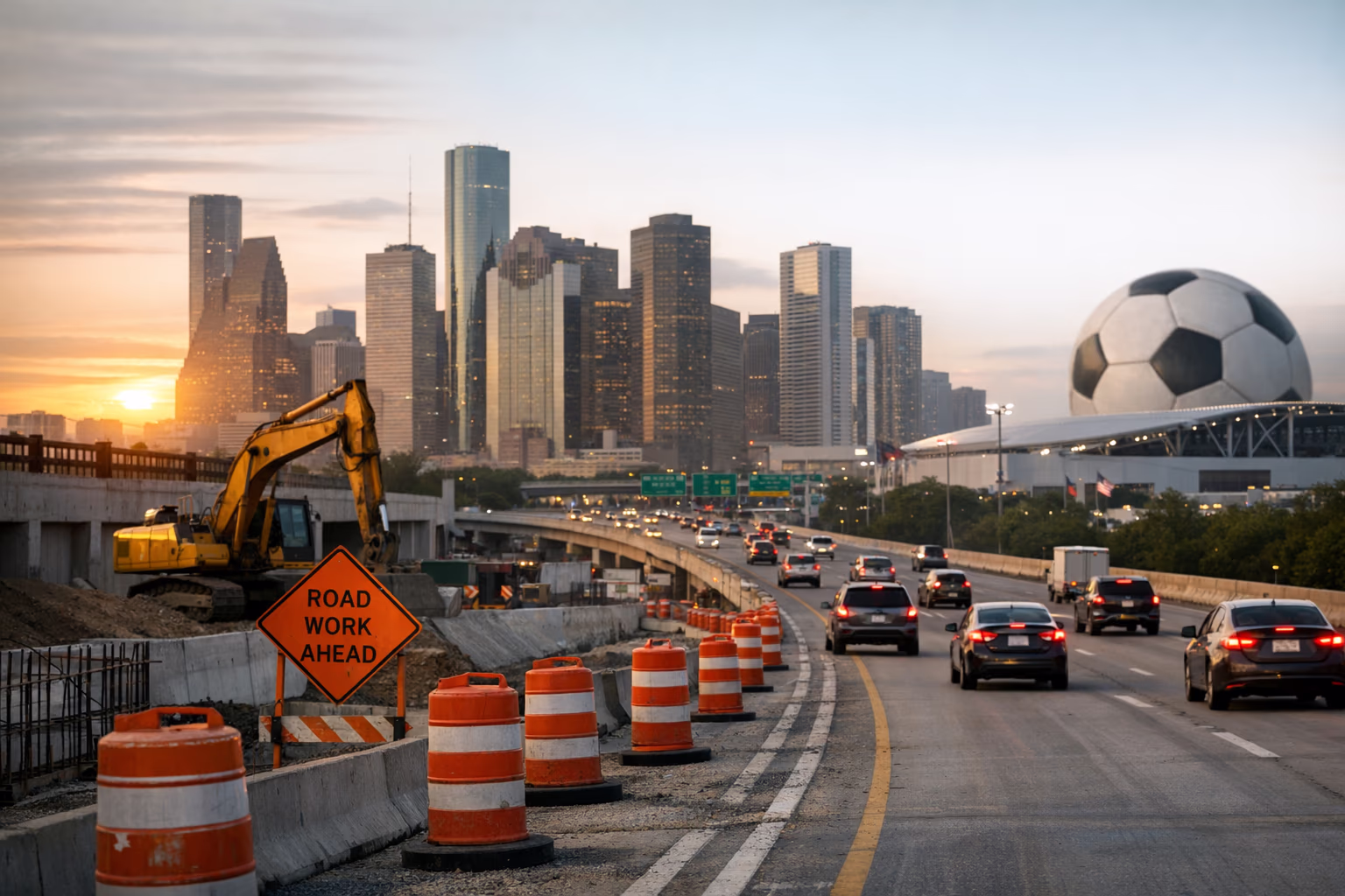 Houston to Scale Back Major Highway Construction Ahead of 2026 World Cup