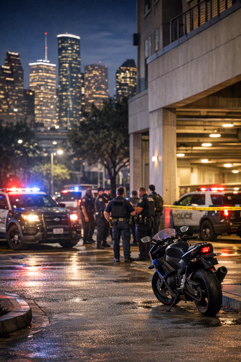 Motorcycle Chase Ends at Houston Apartment Garage, Police Say