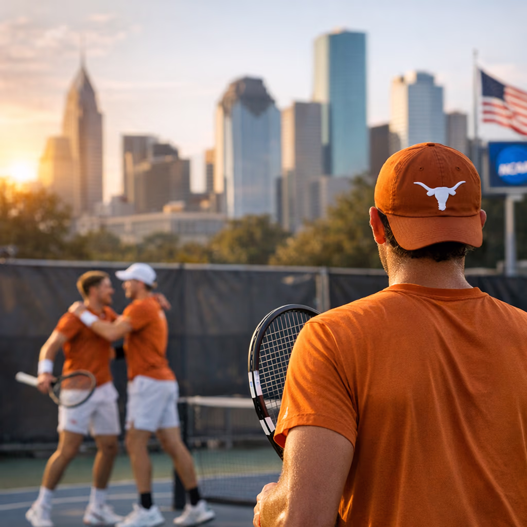 No. 1 Texas Men’s Tennis Powers Into NCAA Elite Eight, Giving Houston Fans More to Watch