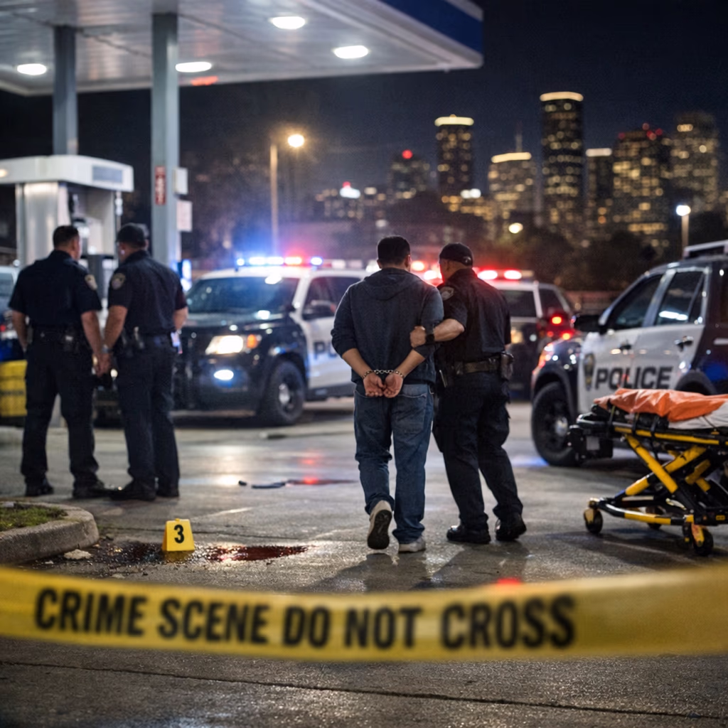 Son in Custody After Father Critically Wounded at Northeast Houston Gas Station