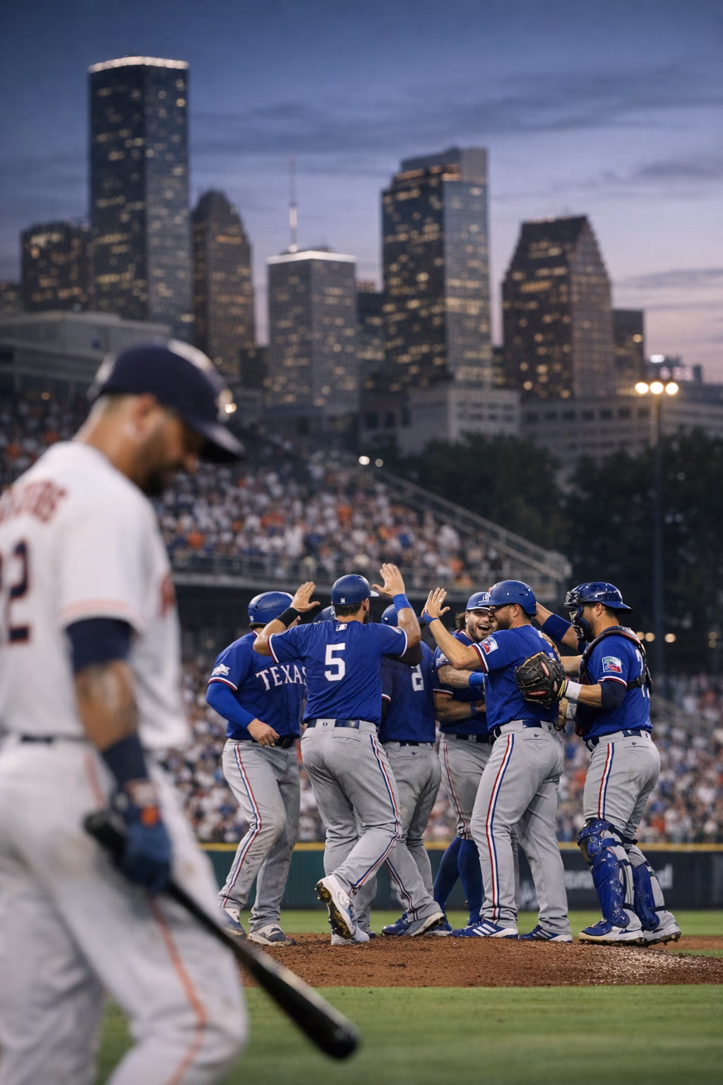 Astros miss chance after Rangers rally late in series game