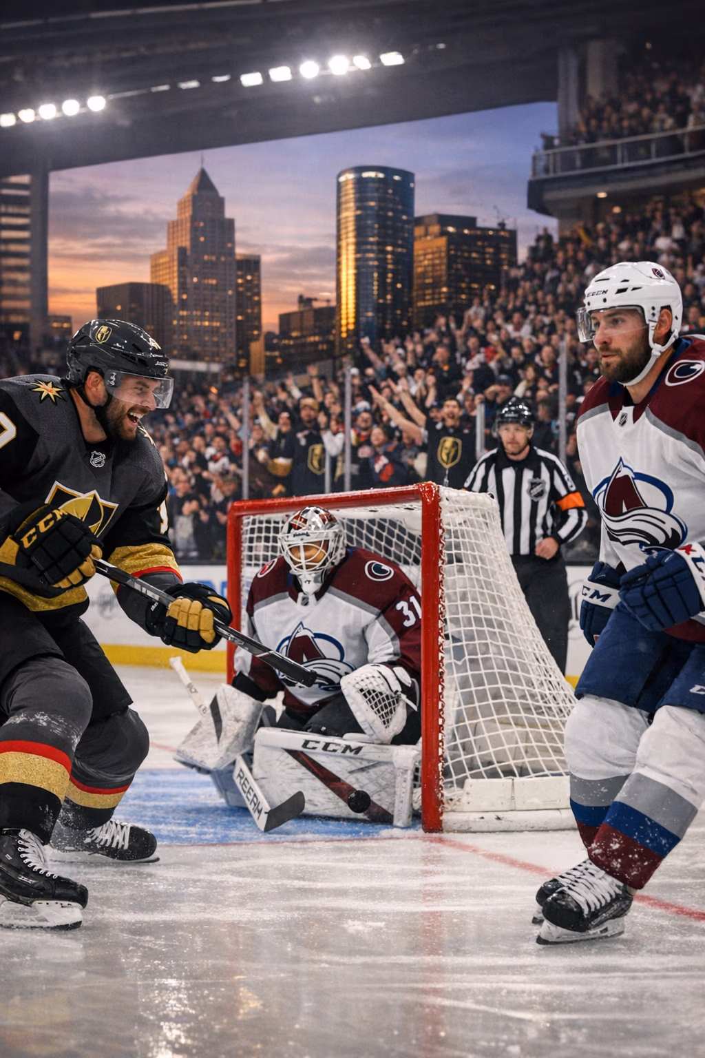 Golden Knights take Game 1 against Avalanche 4-2
