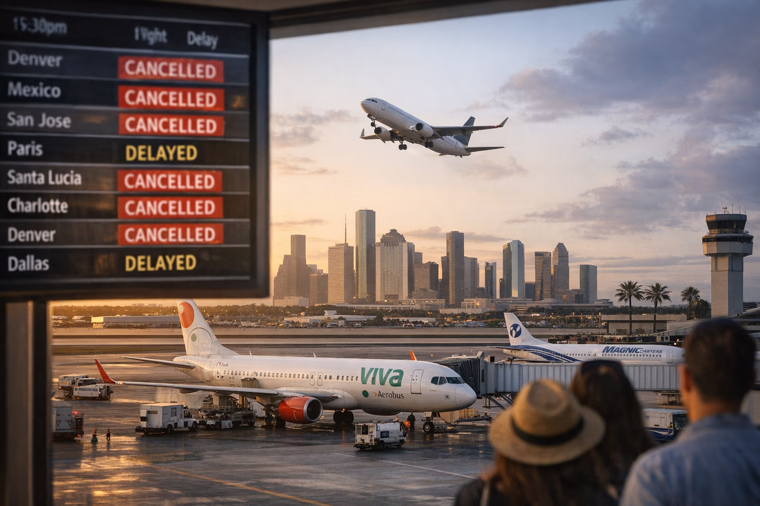Cancun Airport Flight Suspensions Disrupt Houston Travelers