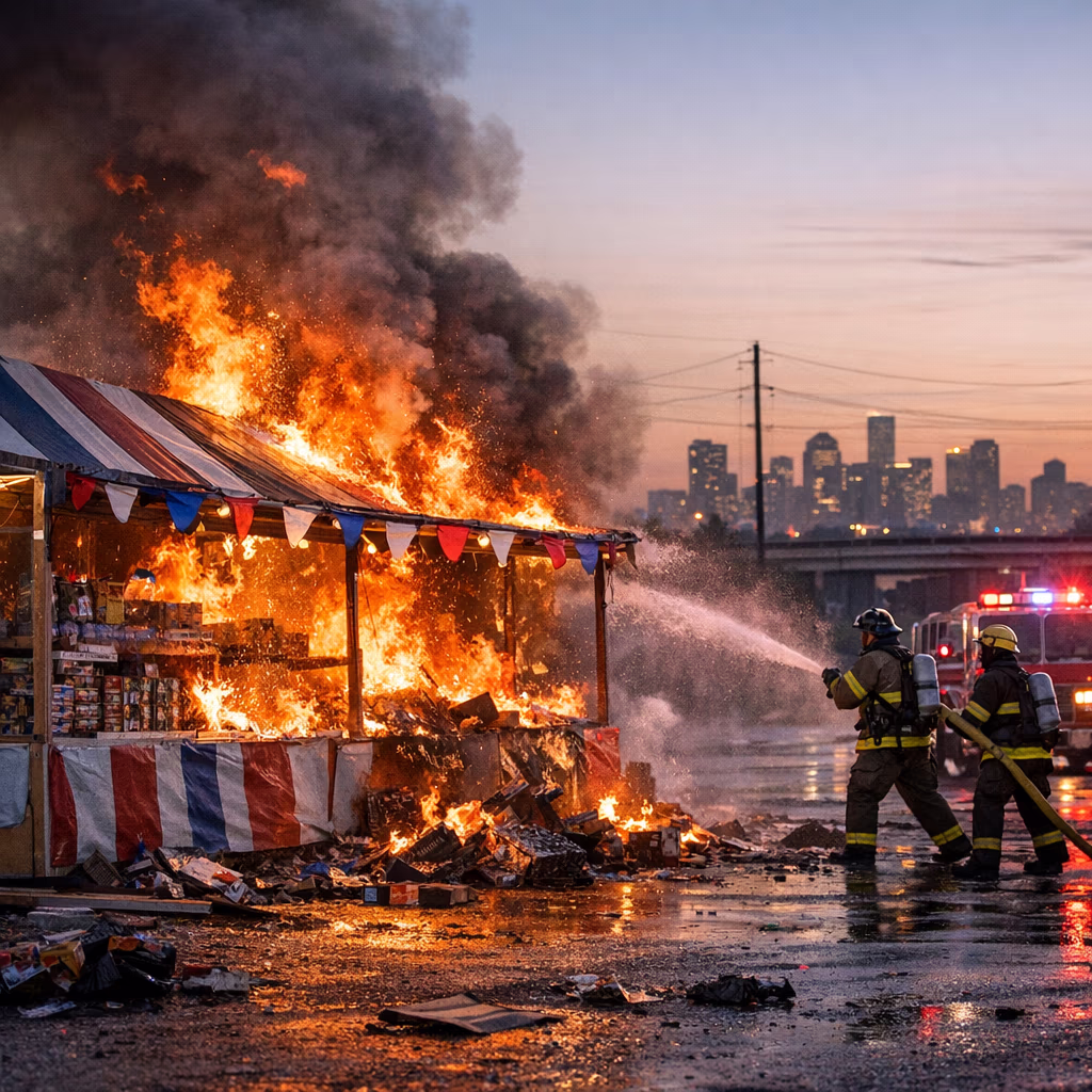 Fireworks Stand Fire Reported in Highlands, Officials Say