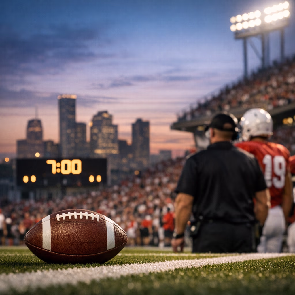 Final Friday Kick Time Set for Houston Football