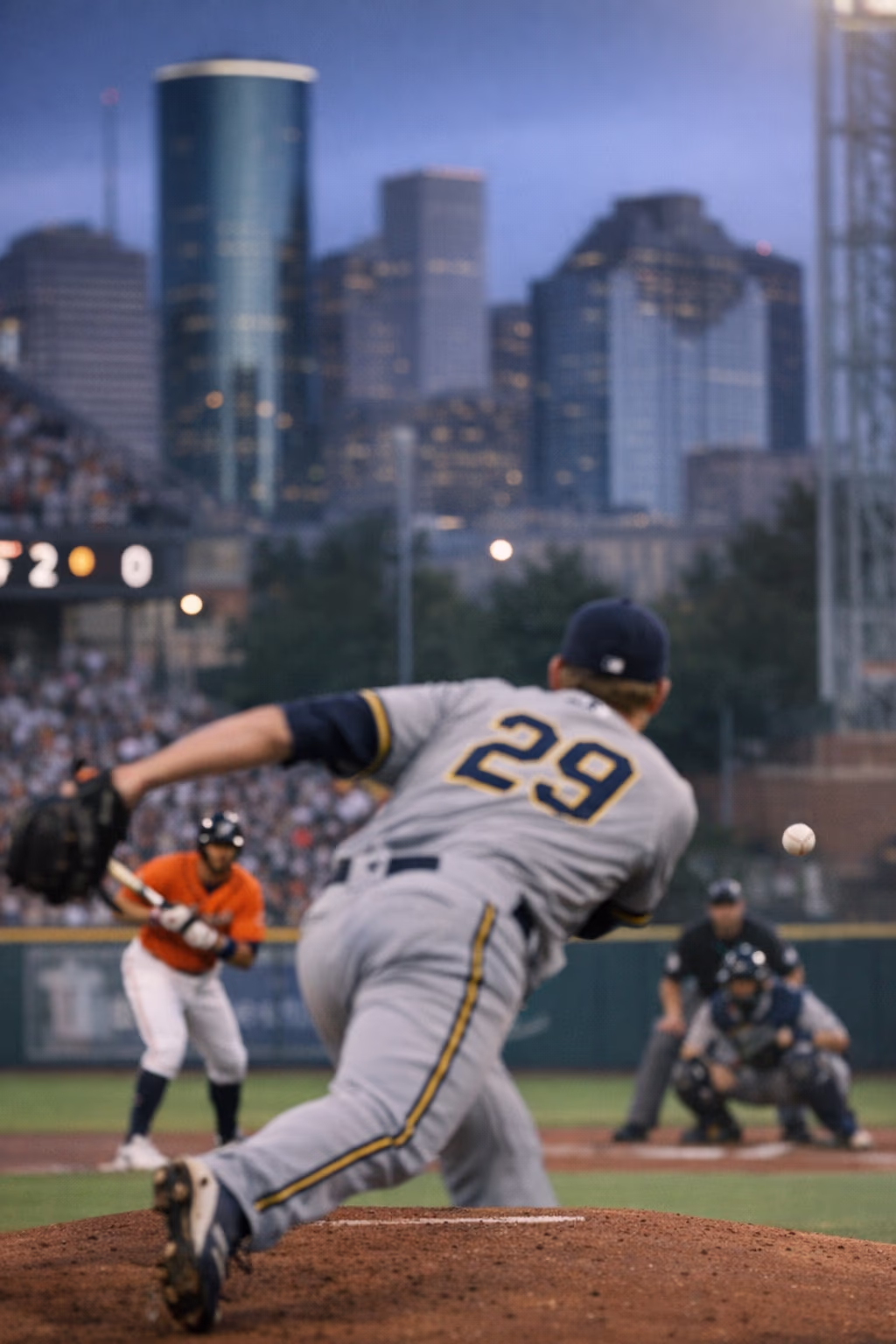 Astros Fall 2-0 as Brewers Rookie Silences Houston