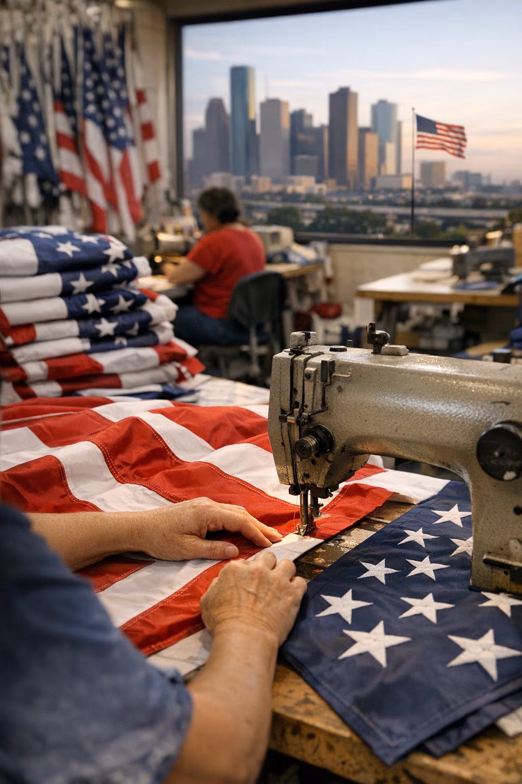 Kronbergs Flags Keeps U.S. Flag Sewing Alive in Houston
