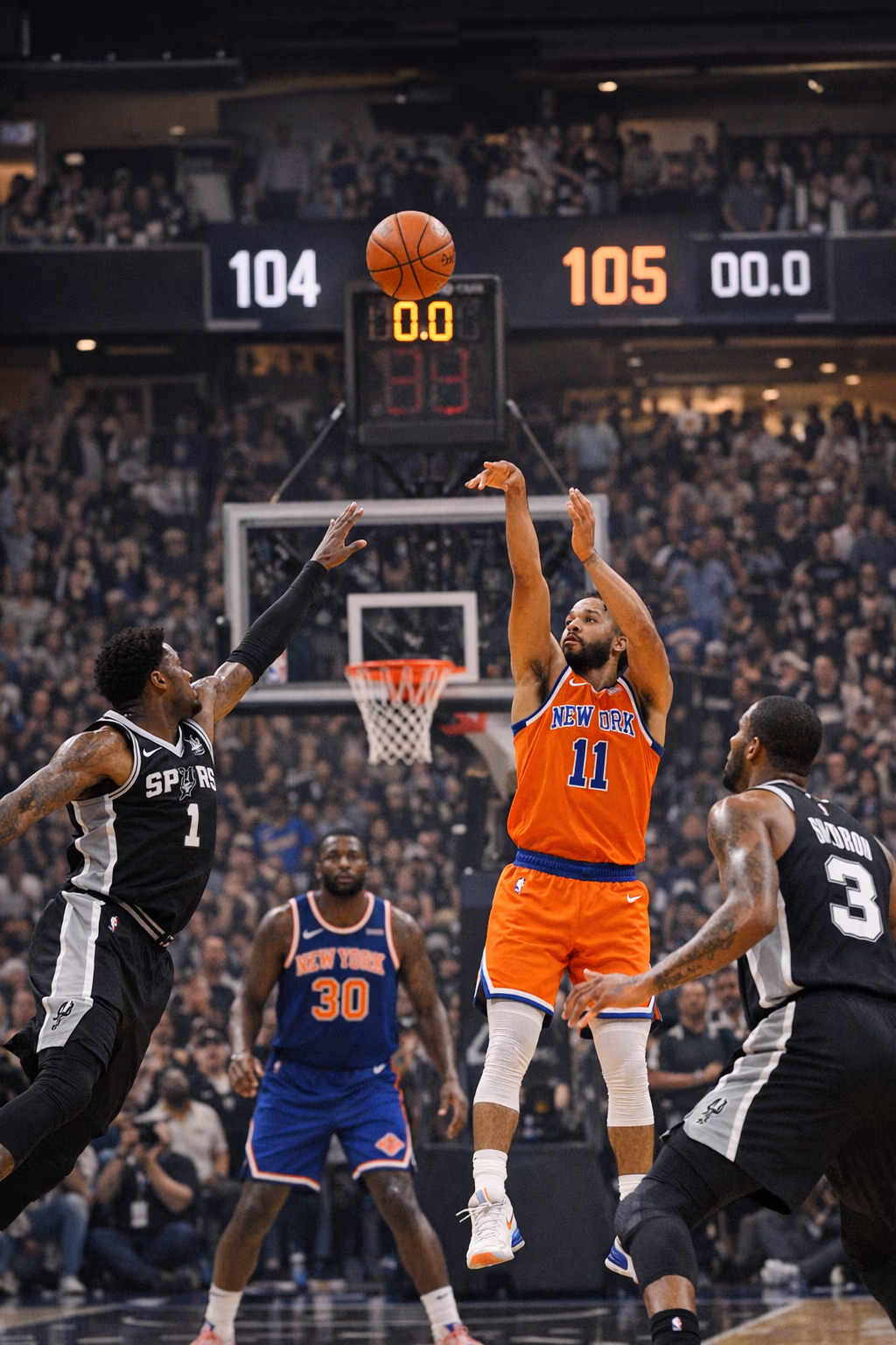 Knicks edge Spurs 105-104 in June 5 nail-biter