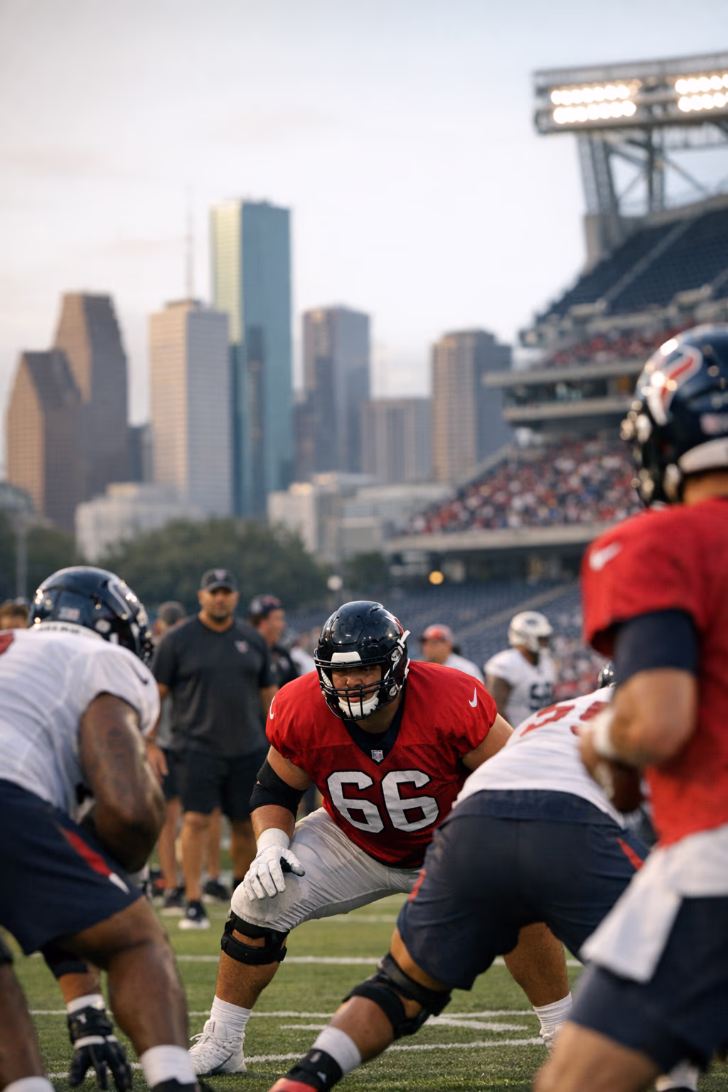 Texans offensive line gives Keylan Rutledge first-team reps