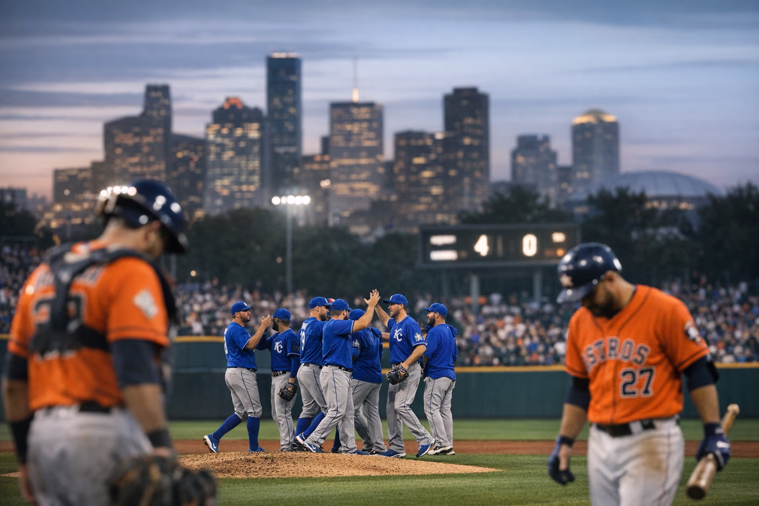 Astros fall 4-0 as Royals get to Houston in series opener