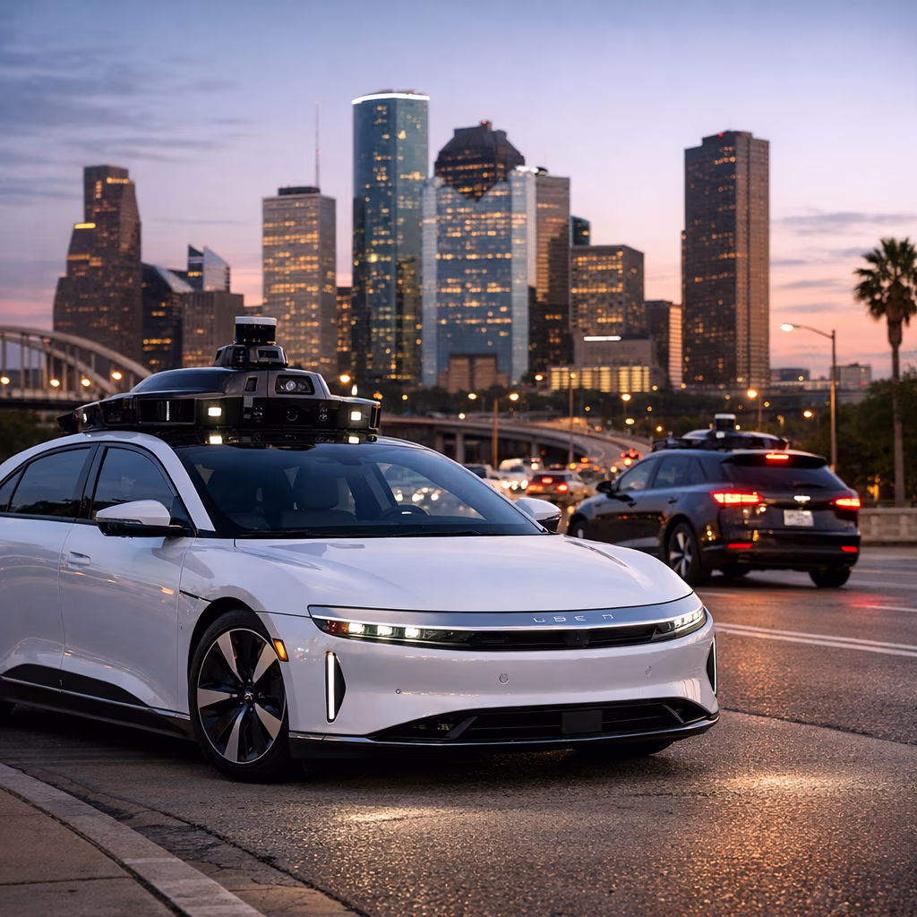Houston Robotaxi Service Planned by Uber, Nuro and Lucid