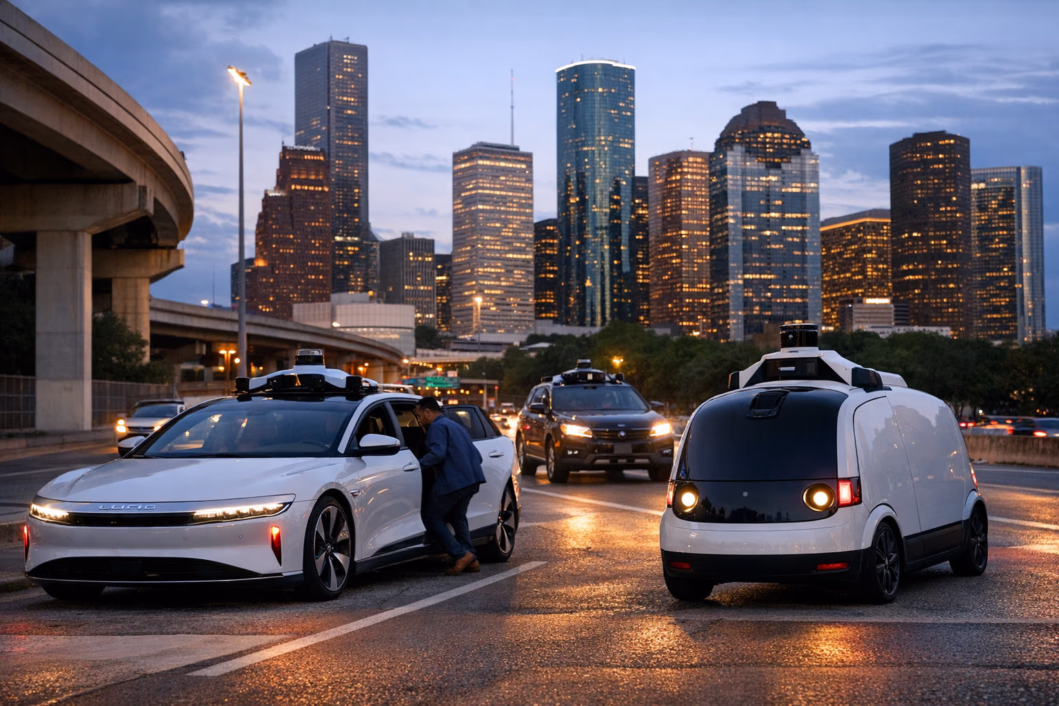 Uber Robotaxi Launch in Houston Moves Ahead With Lucid, Nuro