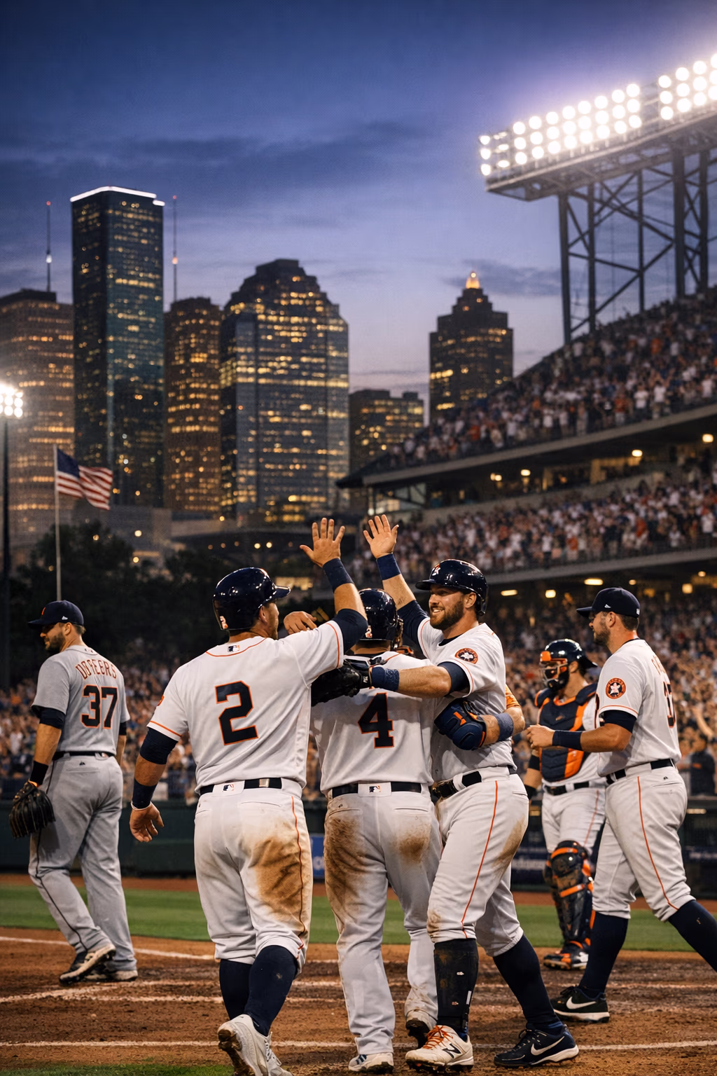 Astros Beat Tigers 4-2 Behind Timely Late Offense