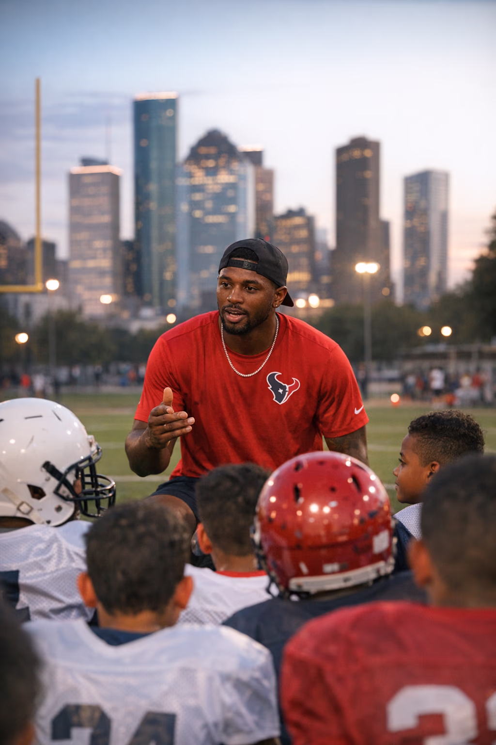 Brandon Codrington Shares Message at Houston Youth Camp