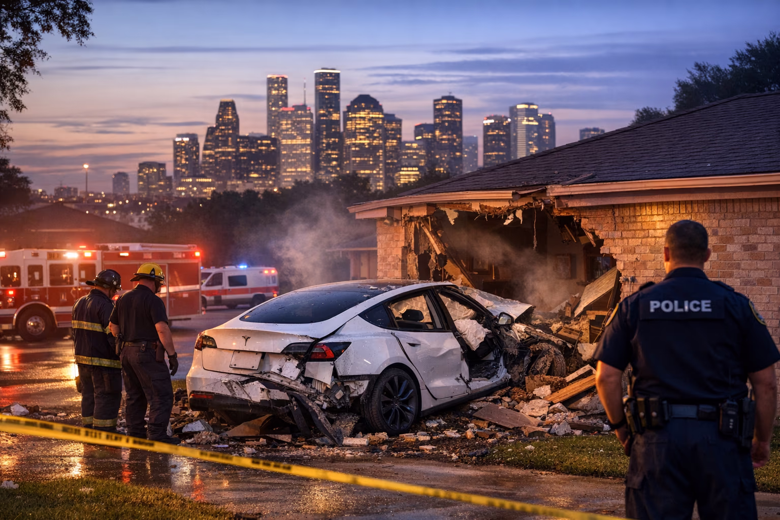 Tesla driver charged in fatal Houston-area house crash