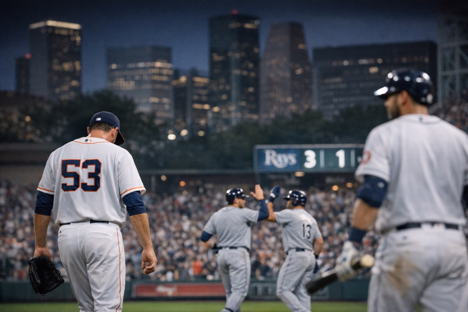 Astros bullpen slips late in 3-1 loss to Rays