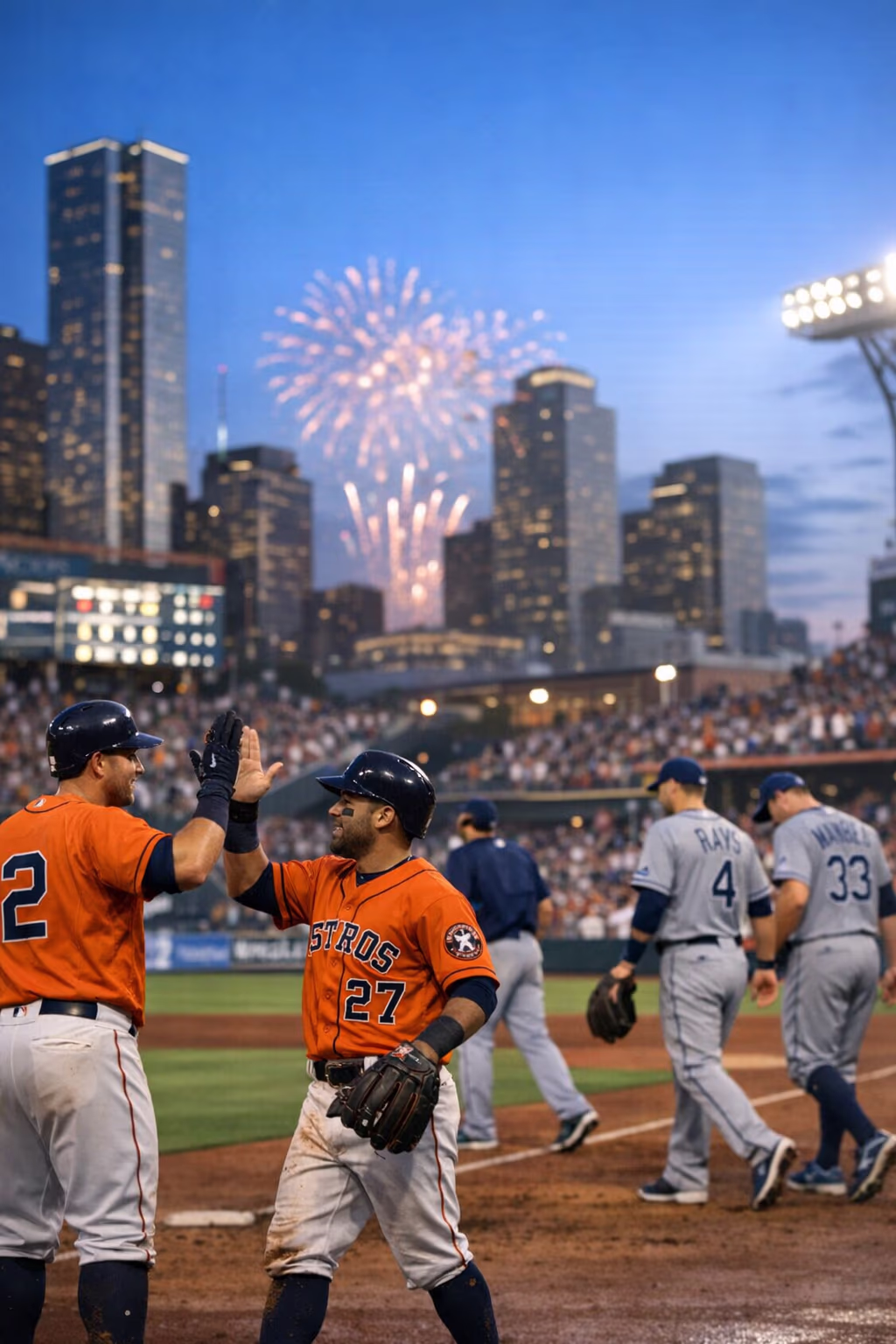 Astros beat Rays 10-8 in Houston after four-run first