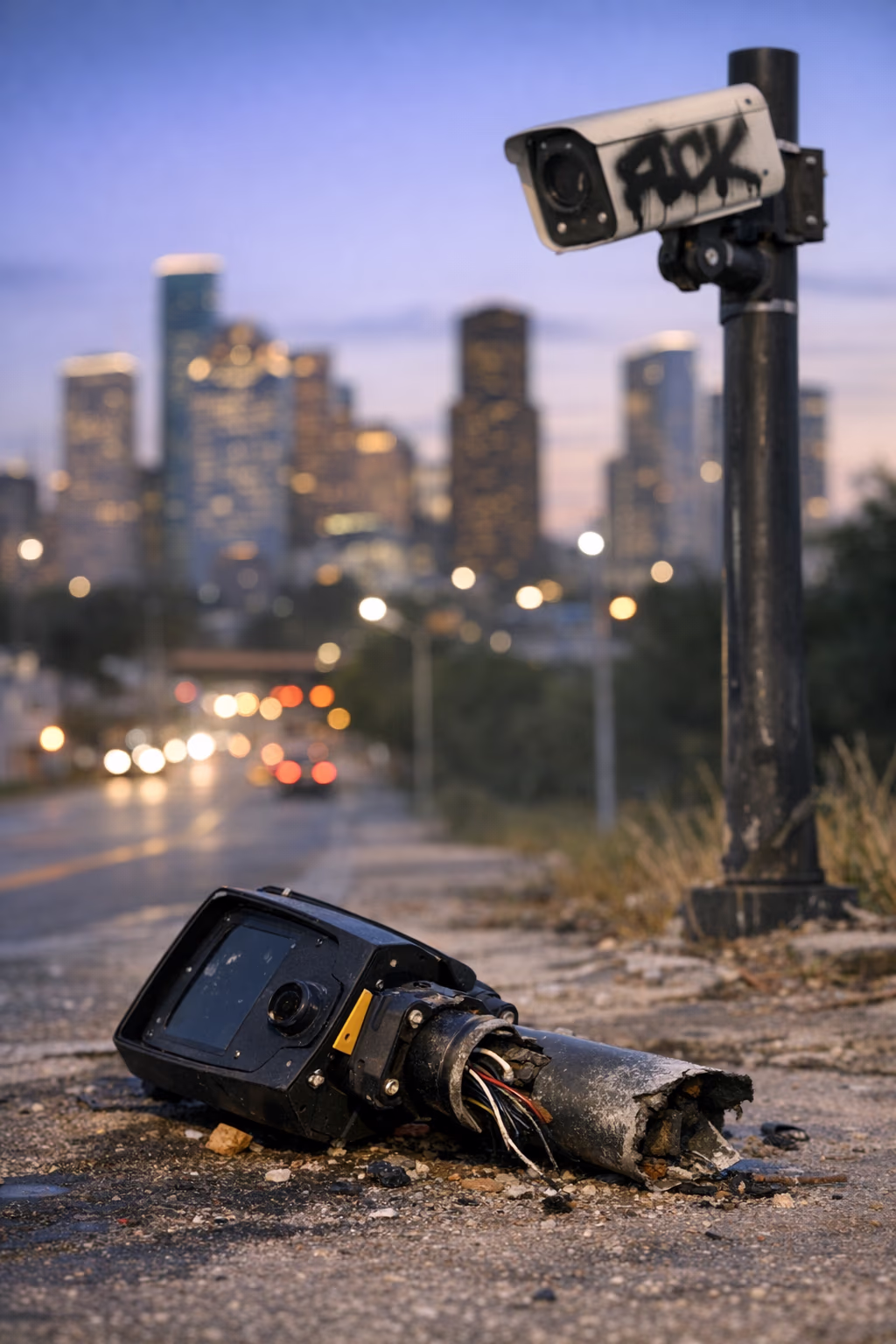 Houston Flock Cameras Damaged Near Washington Avenue