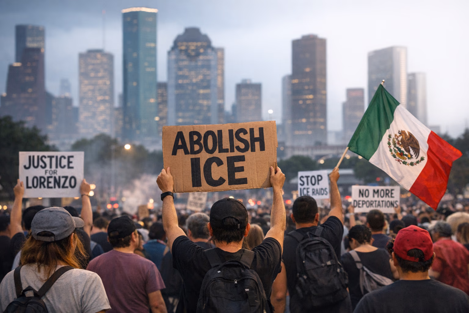 Houston ICE protest draws hundreds after Lorenzo Salgado death