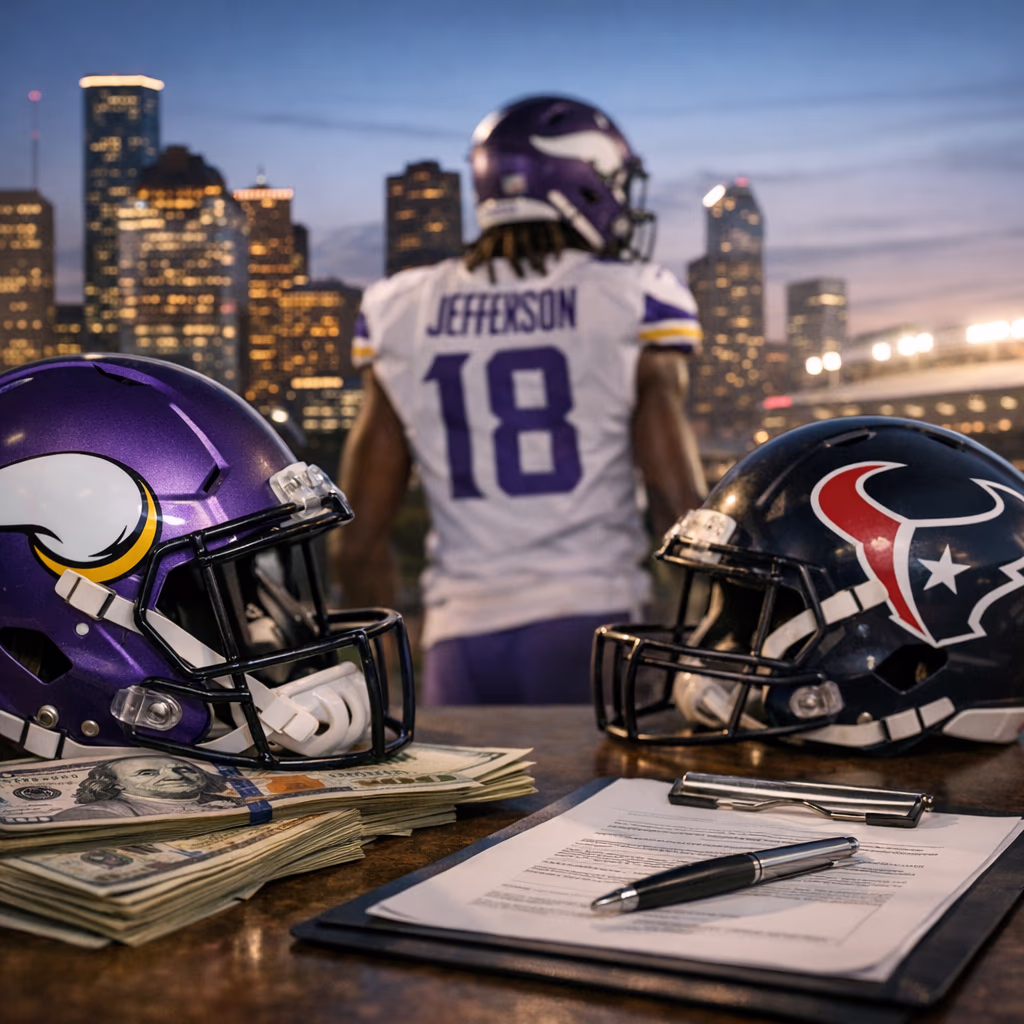 Justin Jefferson Contract Talk Carries Weight for Texans