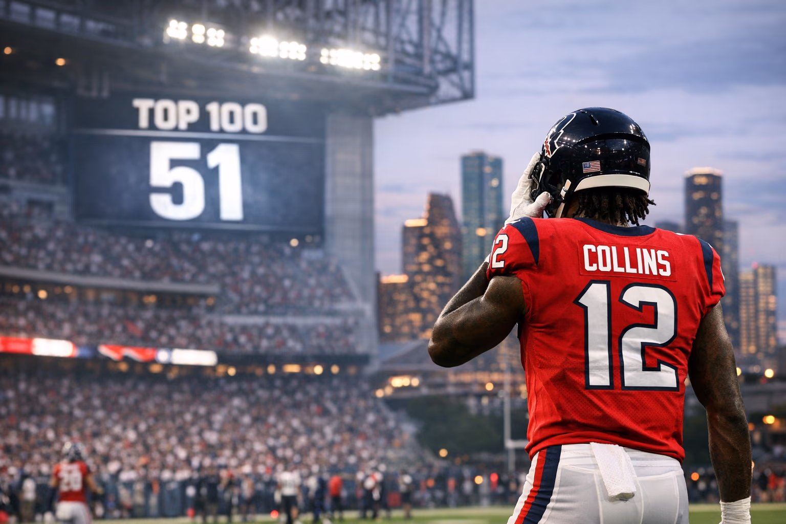 Nico Collins Lands at No. 51 in NFL Top 100 Ranking
